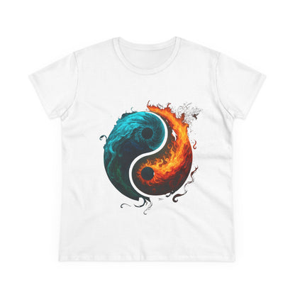 Yin Yang Fire & Water Women's Tee