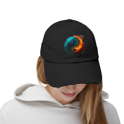 Yin Yang Distressed Hat