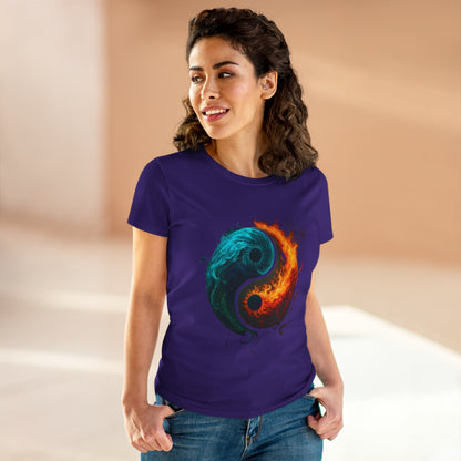Yin Yang Fire & Water Women's Tee