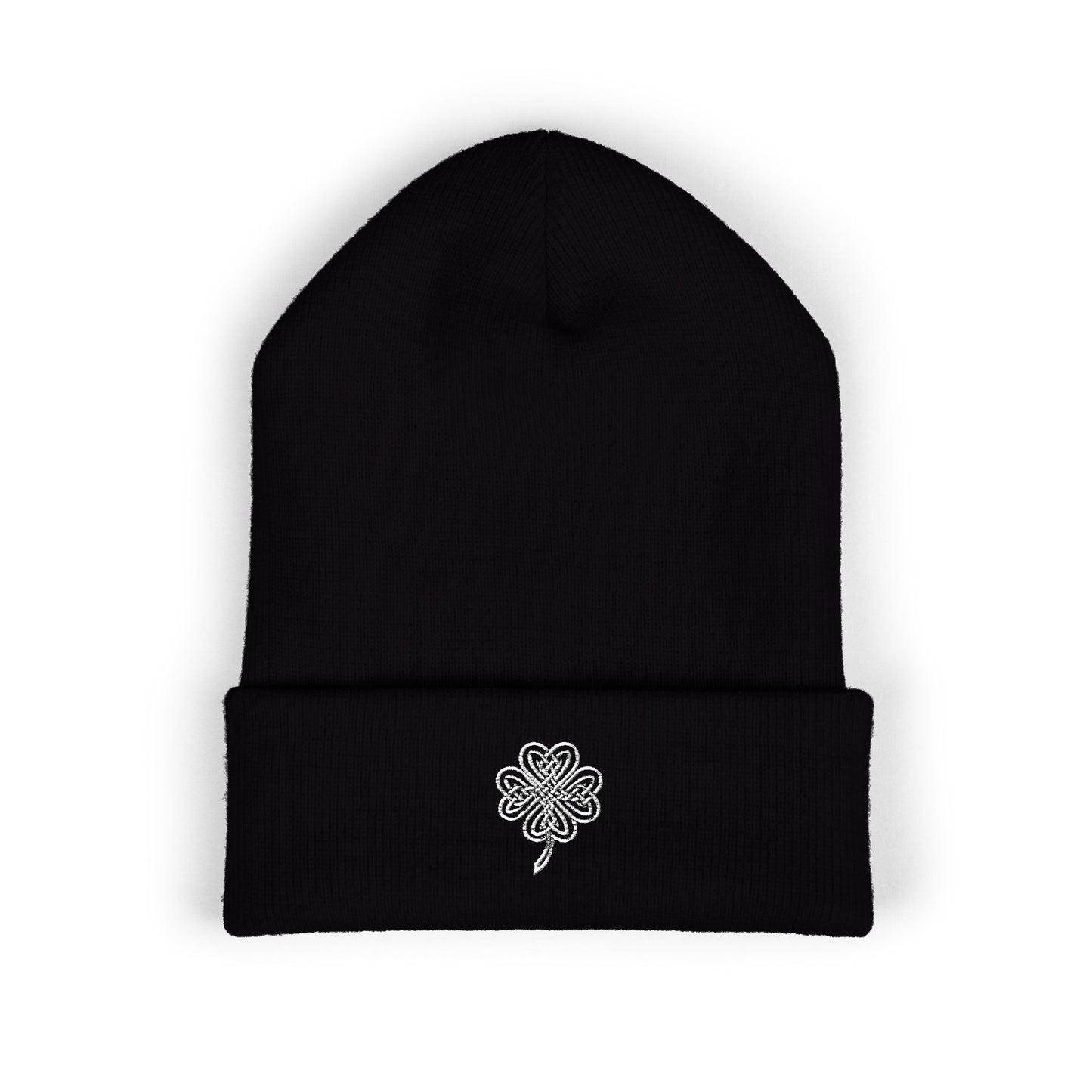Celtic Knot Four Leaf Clover Cuffed Beanie