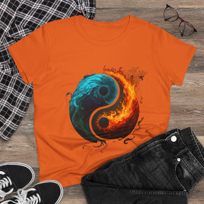 Yin Yang Fire & Water Women's Tee