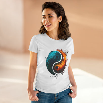Yin Yang Fire & Water Women's Tee
