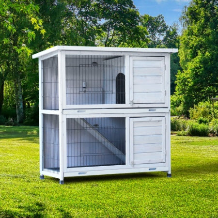 2-Story Outdoor Rabbit Hutch