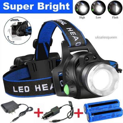 Rechargeable LED Headlamp  - Zoomable & Tactical