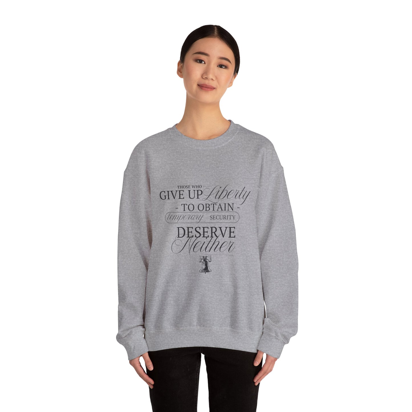 Liberty Sweatshirt, Black Text