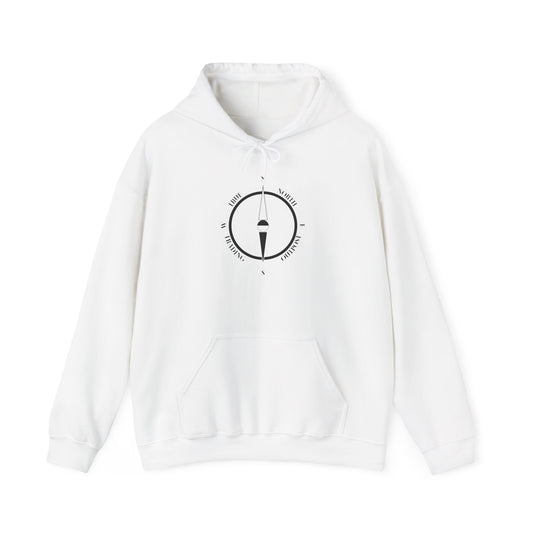 Cozy Compass Hoodie, Unisex Hooded Sweatshirt, Outdoor Adventure Sweatshirt, Cozy Gift for Explorers, Winter Apparel