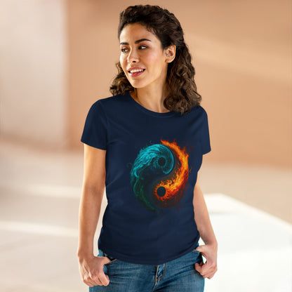 Yin Yang Fire & Water Women's Tee