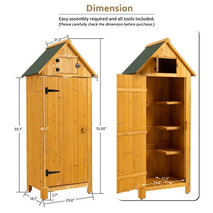 Natural Outdoor Storage Cabinet & Tool Shed