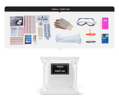 1 Person Comfort Survival Kit, Bucket and Lid