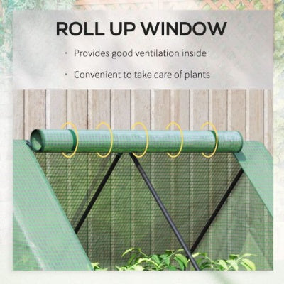 Galvanized Raised Garden Bed With Mini Greenhouse Cover