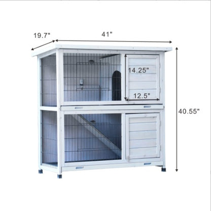 2-Story Outdoor Rabbit Hutch