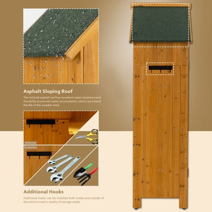 Natural Outdoor Storage Cabinet & Tool Shed